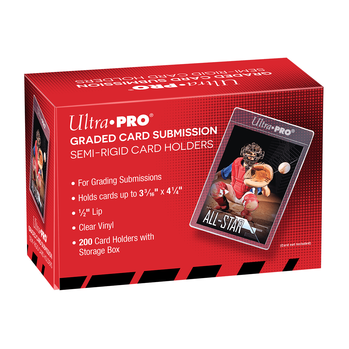 1/2" Lip Semi - Rigid Tall Card Holders (200ct) - E - 43000 - Ultra PRO - Ultra PRO International