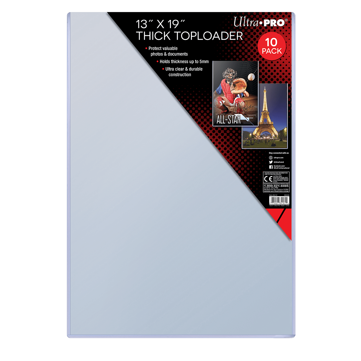 13" x 19" Thick Toploaders (10ct) - E - 84161 - Ultra PRO - Ultra PRO International