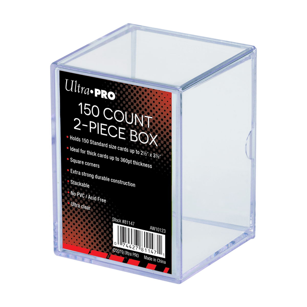 2 - Piece 150 - Count Clear Card Storage Box - E - 81147 - Ultra PRO - Ultra PRO International