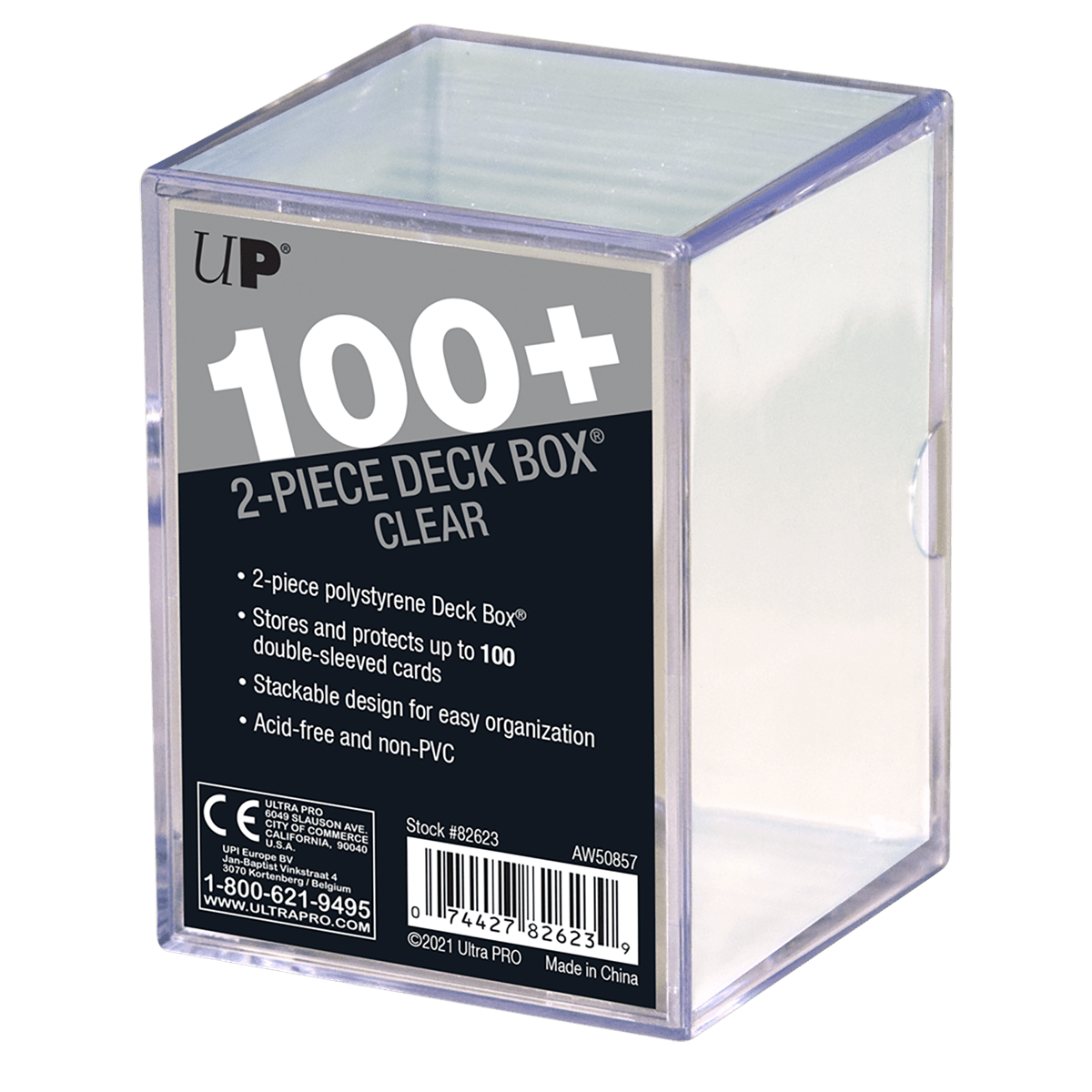 2 - Piece Clear 100+ Deck Box - E - 82623 - Ultra PRO - Ultra PRO International