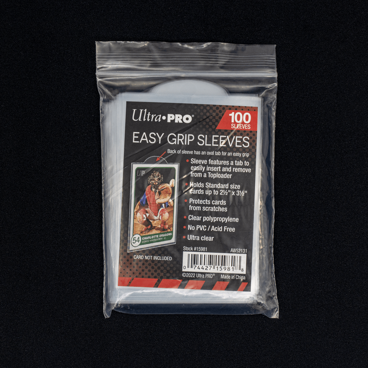 2.5" X 3.5" Easy Grip Card Sleeves (100ct) - E - 15981 - Ultra PRO - Ultra PRO International