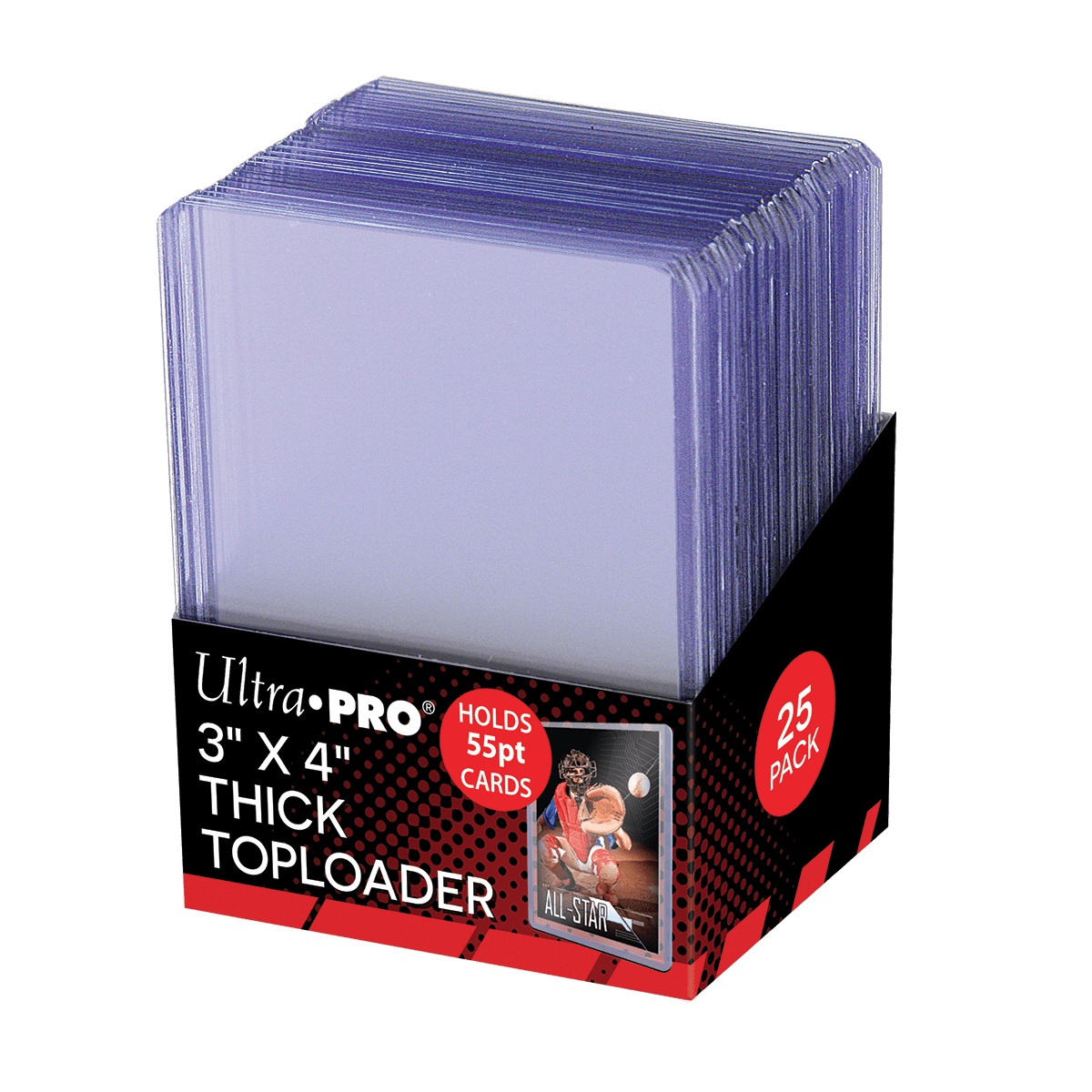 3" x 4" Clear Action Packed 55PT Toploaders (25ct) *Limit 10 Per Customer* - E - 81181 - Ultra PRO - Ultra PRO International