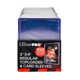 3" x 4" Clear Regular Toploaders and Soft Sleeves Bundle (100ct) for Standard Size Cards *Limit 10 packs per household* - E - 83648 - Ultra PRO - Ultra PRO International