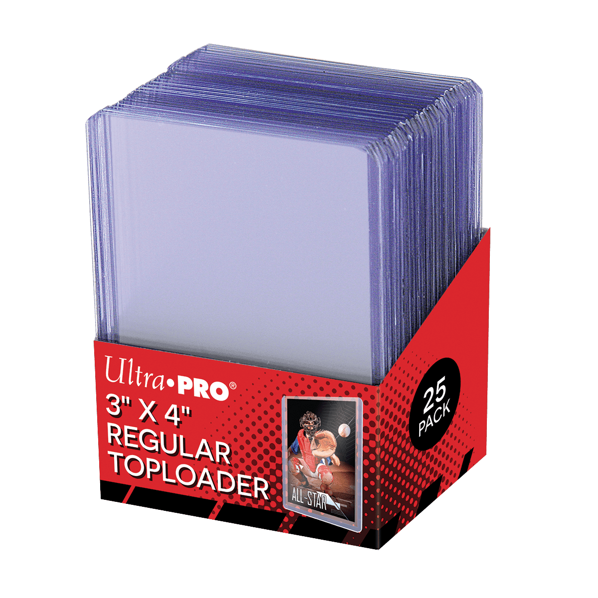 3" x 4" Clear Regular Toploaders for Standard Size Cards (25ct) - E - 81222 - Ultra PRO - Ultra PRO International