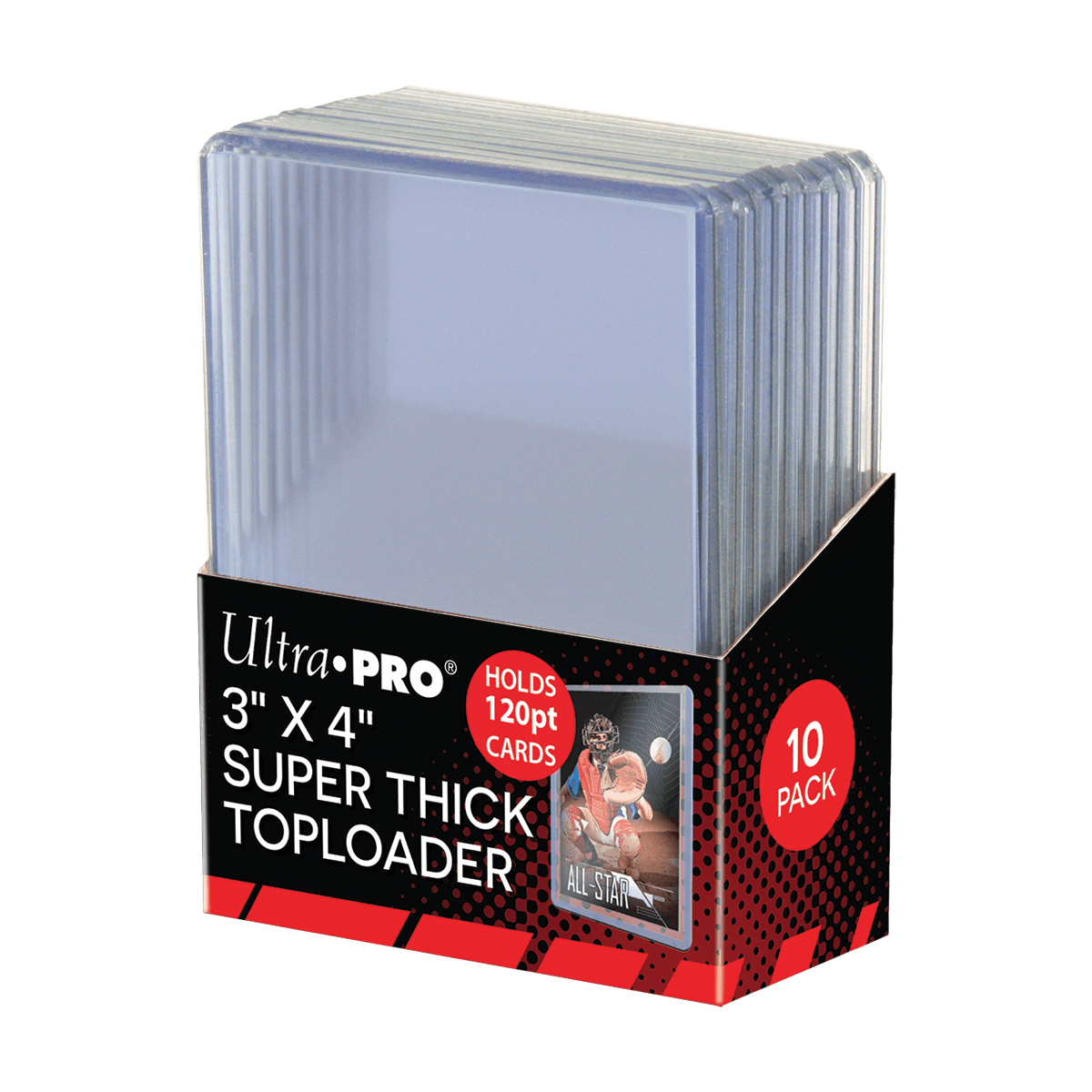 3" x 4" Clear Super Thick 120PT Toploaders (10ct) - E - 82301 - Ultra PRO - Ultra PRO International