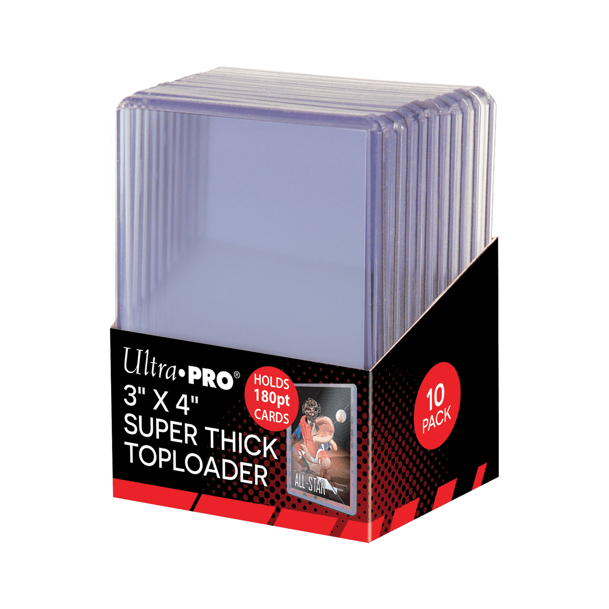 3" x 4" Clear Super Thick 180PT Toploaders (10ct) - E - 82328 - Ultra PRO - Ultra PRO International