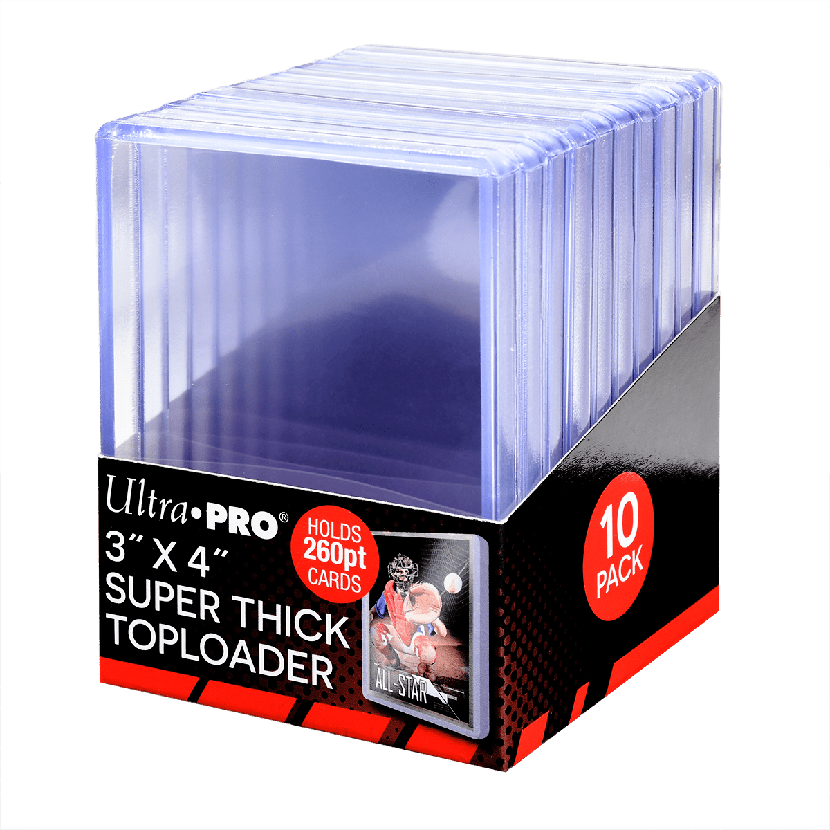 3" x 4" Clear Super Thick 260PT Toploaders (10ct) - E - 85238 - Ultra PRO - Ultra PRO International