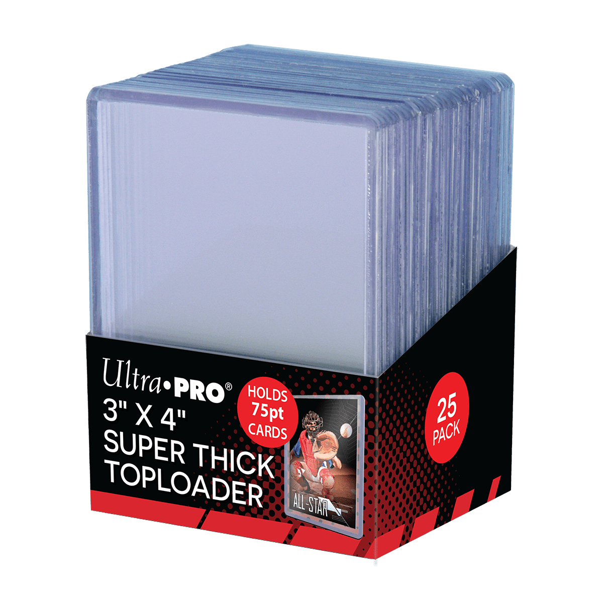 3" x 4" Clear Thick 75PT Toploaders (25ct) - E - 81347 - Ultra PRO - Ultra PRO International