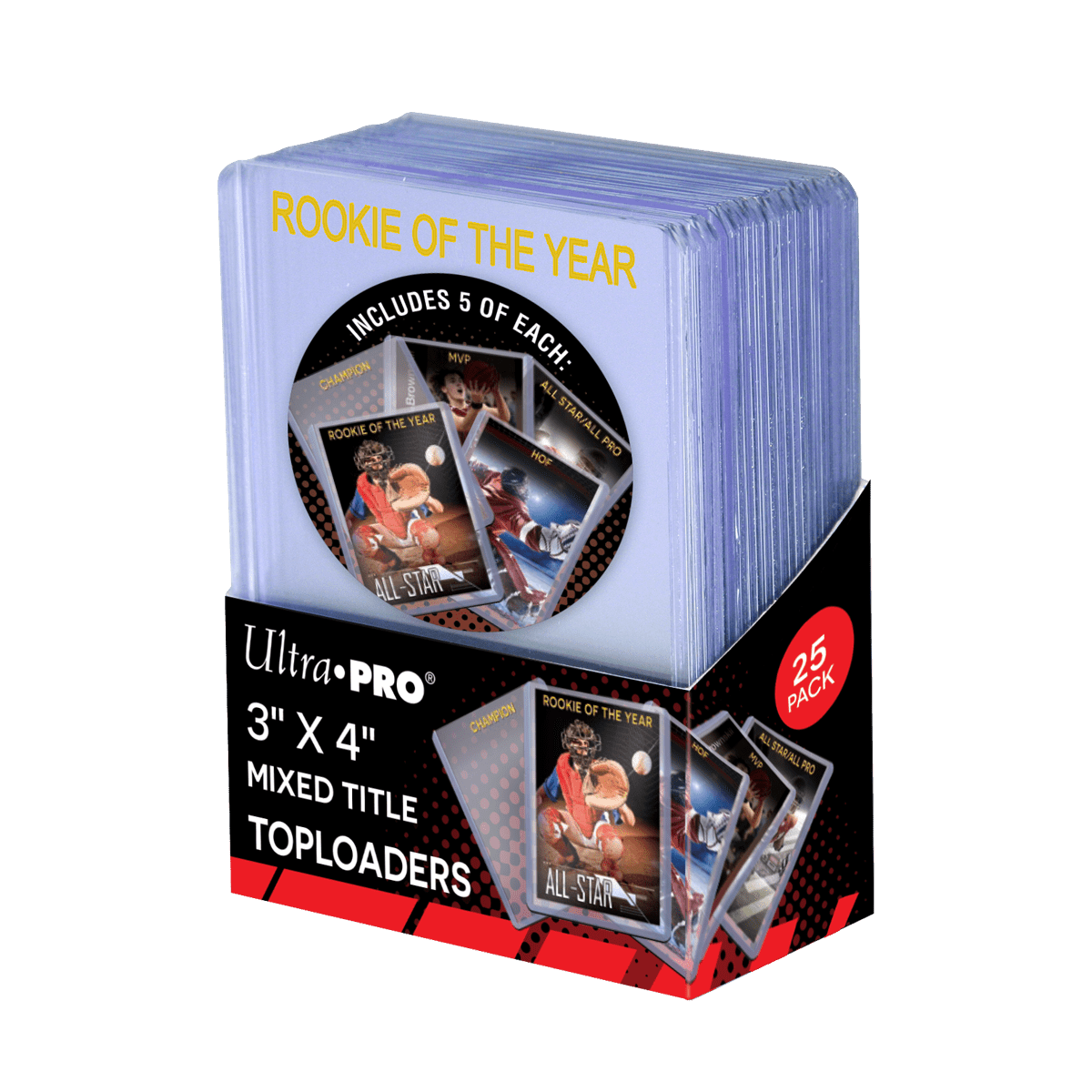 3" x 4" Mixed Title Toploaders Bundle (25ct) - E - 15168 - Ultra PRO - Ultra PRO International