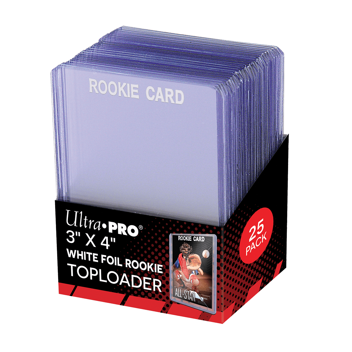 3" x 4" Rookie White Toploaders (25ct) - E - 81356 - Ultra PRO - Ultra PRO International