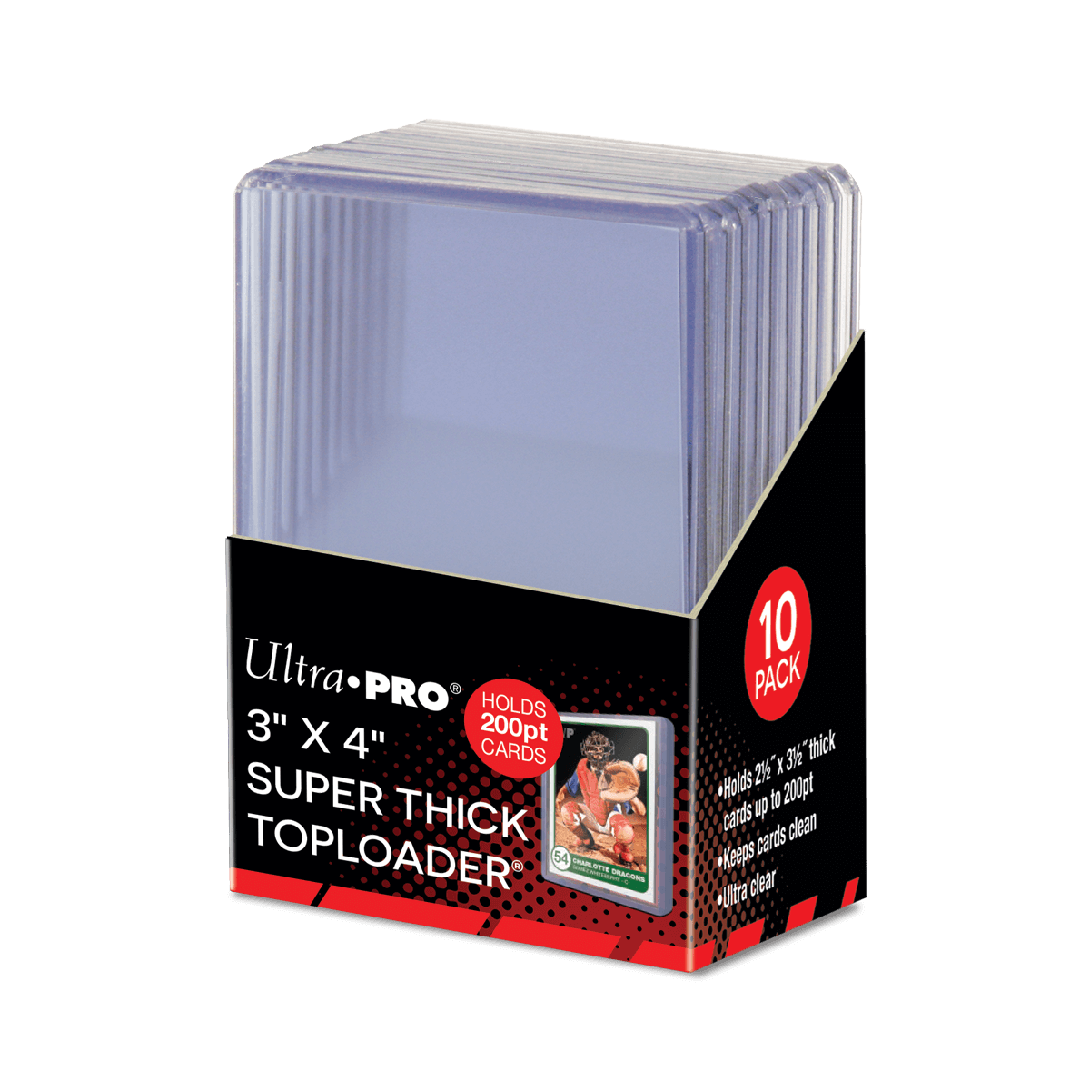 3" x 4" Super Thick 200PT Toploaders (10ct) - E - 15286 - Ultra PRO - Ultra PRO International