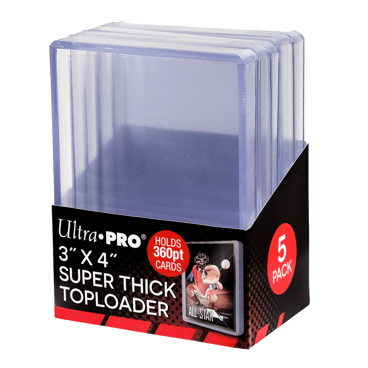 3" x 4" Super Thick 360PT Toploaders (5ct) - E - 85239 - Ultra PRO - Ultra PRO International