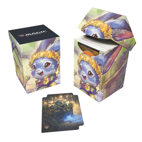 Bloomburrow Ms. Bumbleflower (Commander - Peace Offering Green/White/Blue) 100+ Deck Box for Magic: The Gathering Box