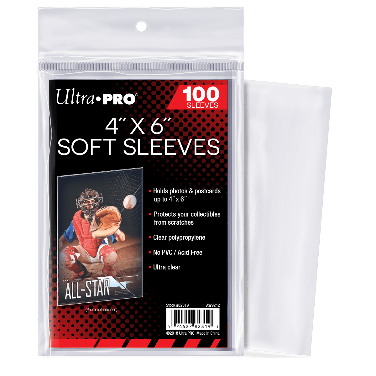 4" x 6" Soft Sleeves (100ct) - E - 82319 - Ultra PRO - Ultra PRO International