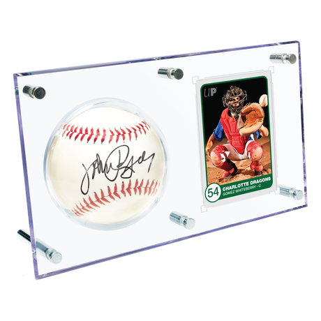 Baseball & Card (35PT) Clear Flip Display Case | Ultra PRO International