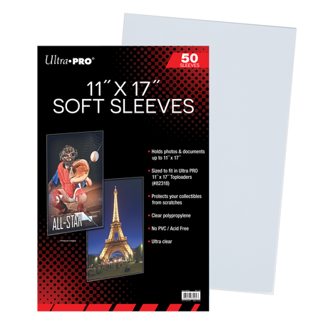 11" x 17" Soft Sleeves (50ct) | Ultra PRO International