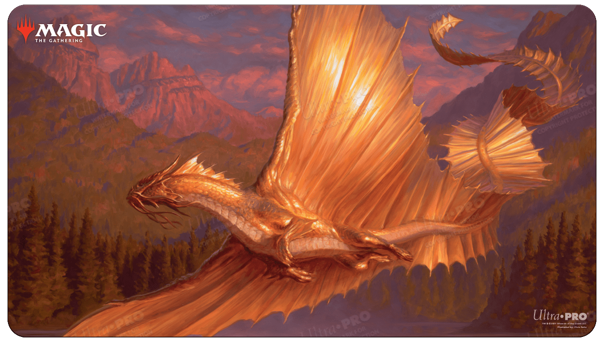 Adventures in the Forgotten Realms Adult Gold Dragon Standard Gaming Playmat for Magic: The Gathering - E - 18746 - Ultra PRO - Ultra PRO International