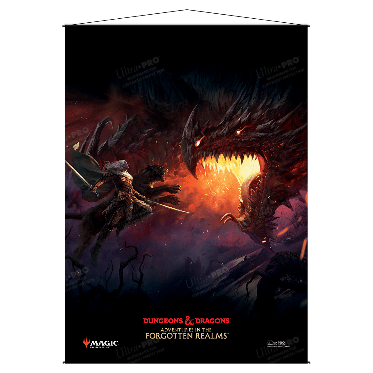 Adventures in the Forgotten Realms Drizzt Key Art Wall Scroll for Magic: The Gathering - E - 18766 - Ultra PRO - Ultra PRO International