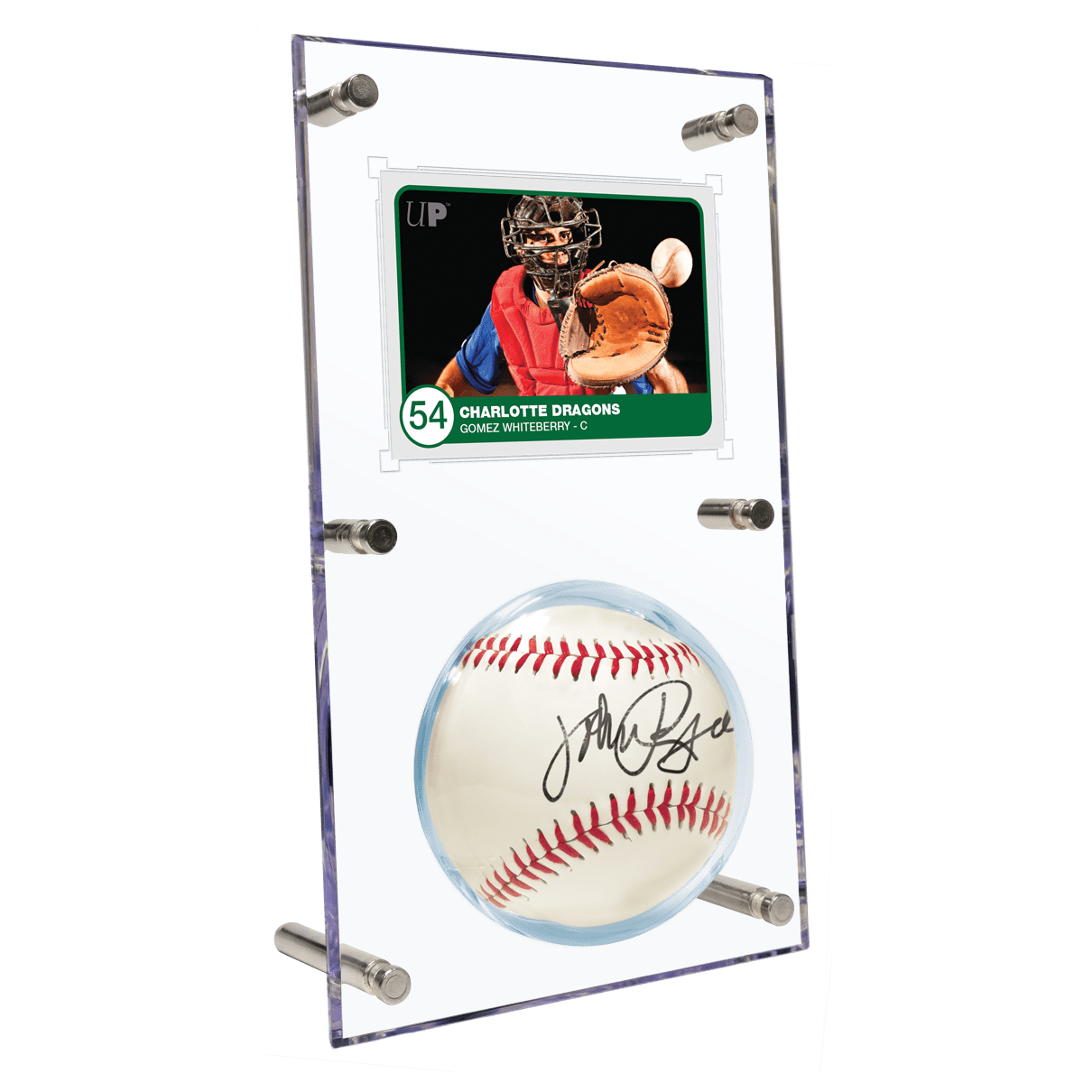 Baseball & Card (35PT) Clear Flip Display Case - E - 85445 - Ultra PRO - Ultra PRO International