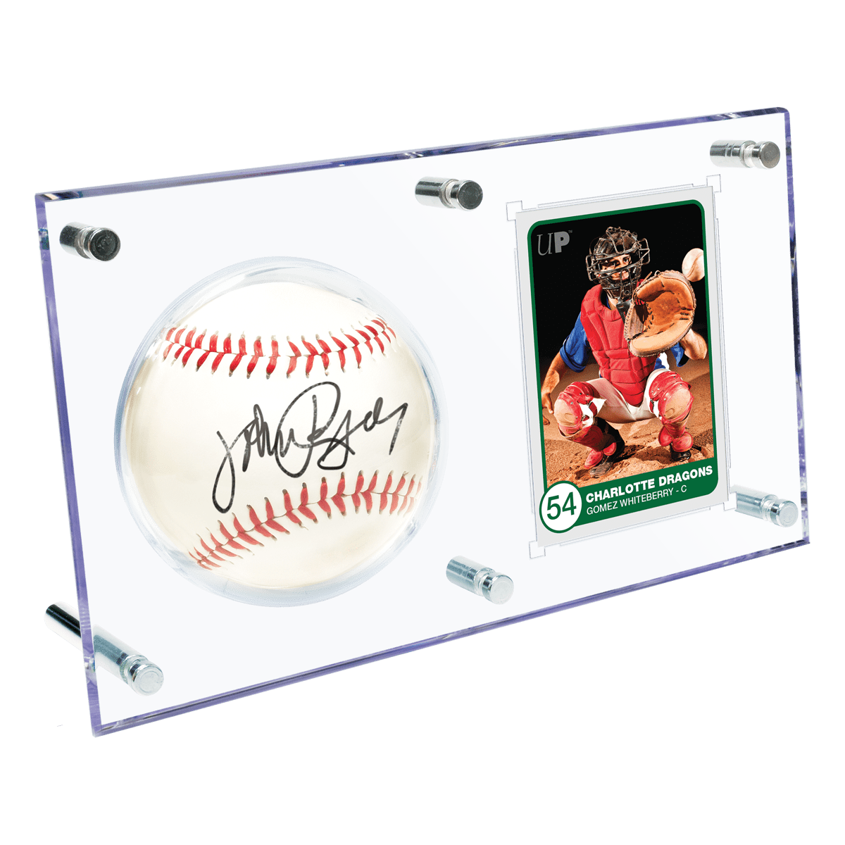 Baseball & Card (35PT) Clear Flip Display Case - E - 85445 - Ultra PRO - Ultra PRO International