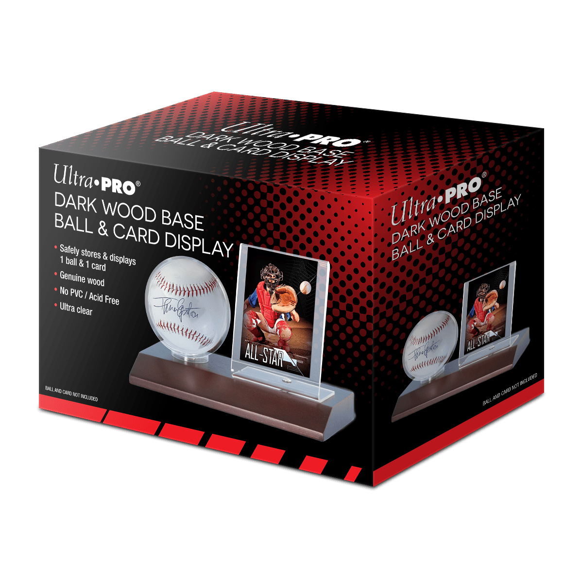 Baseball & Card Wood Display Holder - E - 81674 - Ultra PRO - Ultra PRO International