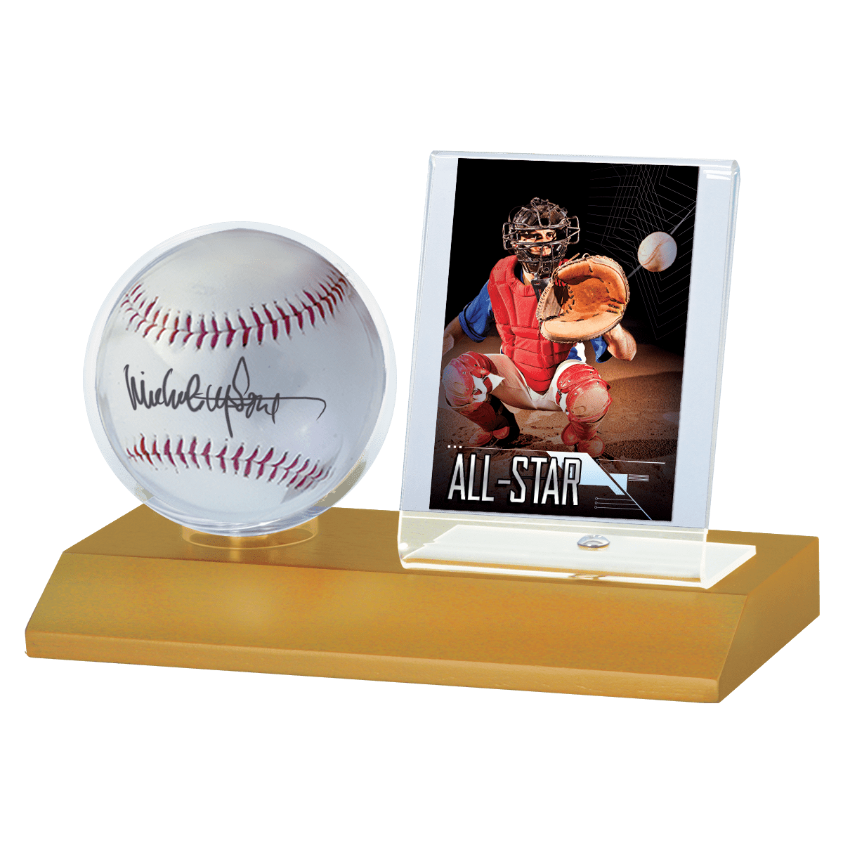 Baseball & Card Wood Display Holder - E - 81209 - Ultra PRO - Ultra PRO International