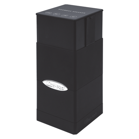 Black Satin Tower Deck Box with Bluetooth Speaker - E - 15191 - Ultra PRO - Ultra PRO International