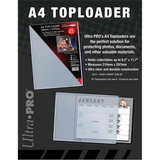 Clear A4 Toploaders (25ct) for 210mm x 297mm (8.3" x 11.7") - E - 15559 - Ultra PRO - Ultra PRO International