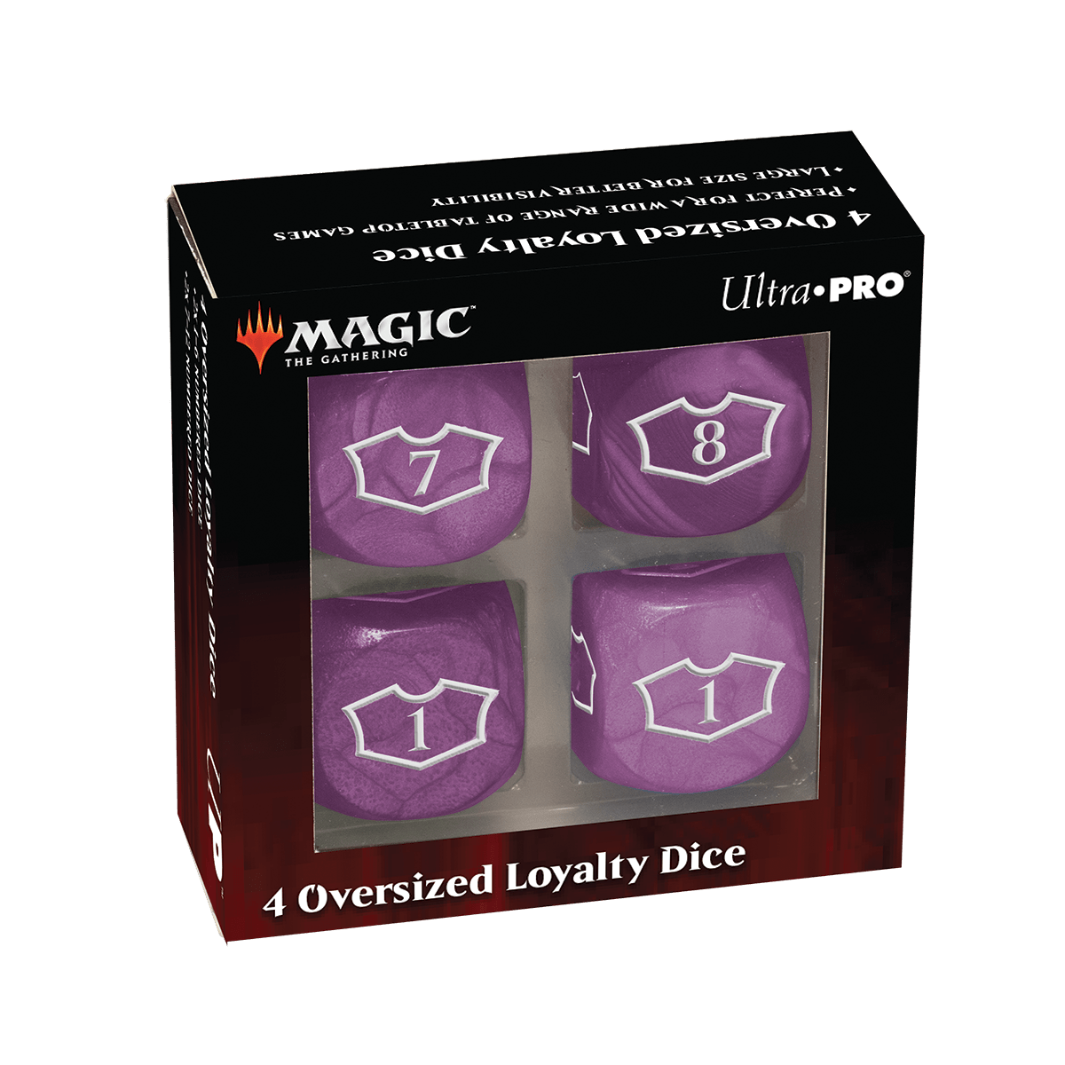 Deluxe D6 Loyalty Dice Set (4ct) with 7 - 12 for Magic: The Gathering - E - 18606 - Ultra PRO - Ultra PRO International