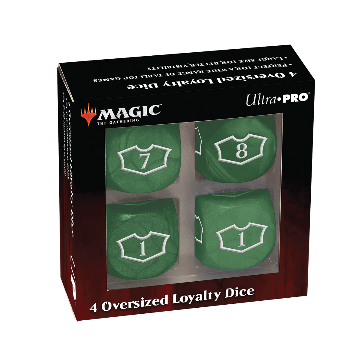 Deluxe D6 Loyalty Dice Set (4ct) with 7 - 12 for Magic: The Gathering - E - 18608 - Ultra PRO - Ultra PRO International