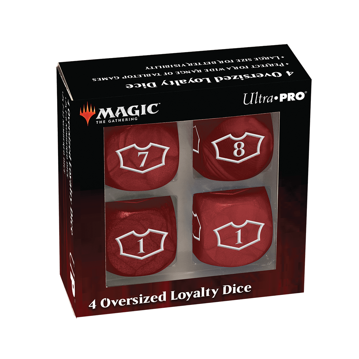 Deluxe D6 Loyalty Dice Set (4ct) with 7 - 12 for Magic: The Gathering - E - 18607 - Ultra PRO - Ultra PRO International