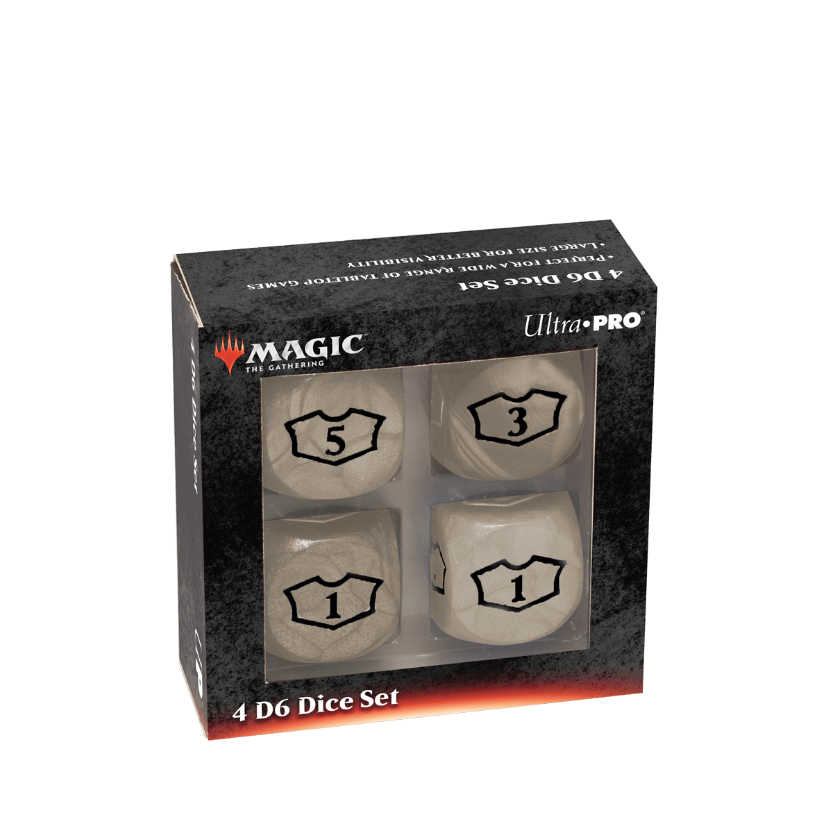 Deluxe Mana D6 Loyalty Dice Set (4ct) for Magic: The Gathering - E - 86826 - Ultra PRO - Ultra PRO International