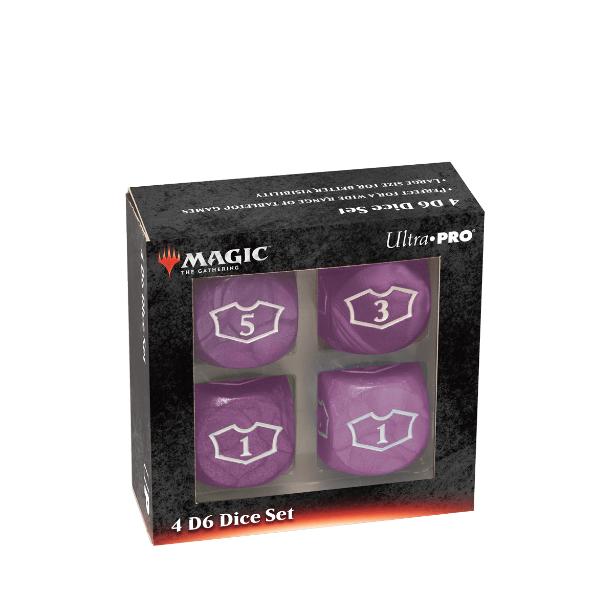 Deluxe Mana D6 Loyalty Dice Set (4ct) for Magic: The Gathering - E - 86828 - Ultra PRO - Ultra PRO International