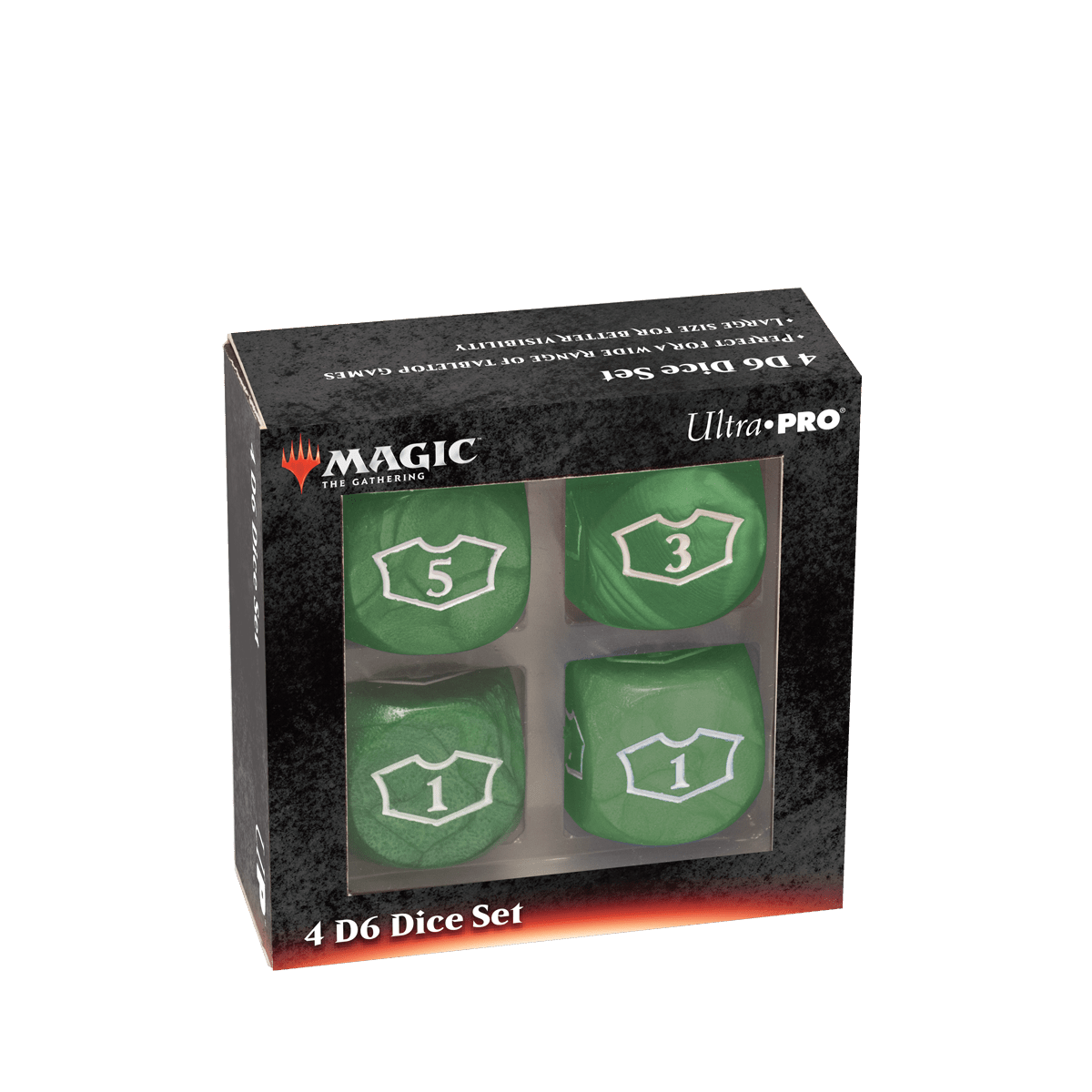 Deluxe Mana D6 Loyalty Dice Set (4ct) for Magic: The Gathering - E - 86830 - Ultra PRO - Ultra PRO International