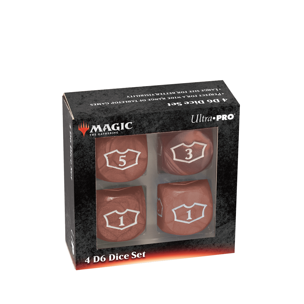 Deluxe Mana D6 Loyalty Dice Set (4ct) for Magic: The Gathering - E - 86829 - Ultra PRO - Ultra PRO International