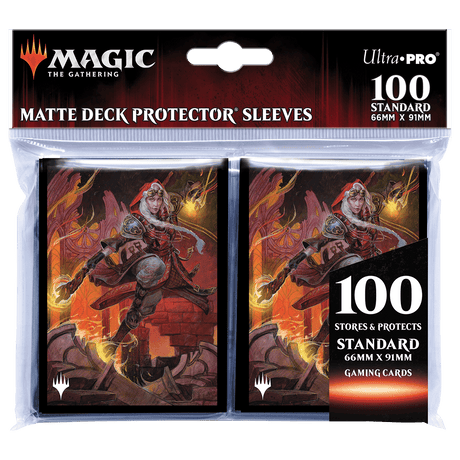 Dominaria United Jaya, Fiery Negotiator Standard Deck Protector Sleeves (100ct) for Magic: The Gathering - E - 19486 - Ultra PRO - Ultra PRO International