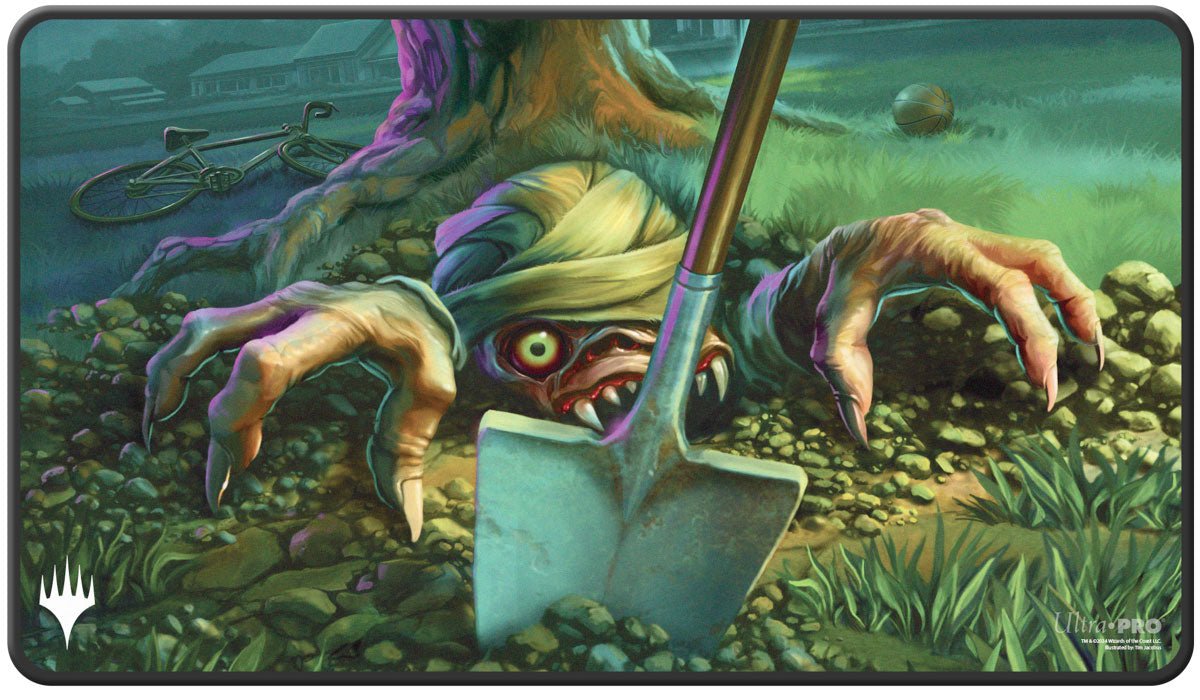 Duskmourn Exhume Black Stitched Standard Gaming Playmat for Magic: The Gathering - E - 38625 - Ultra PRO - Ultra PRO International