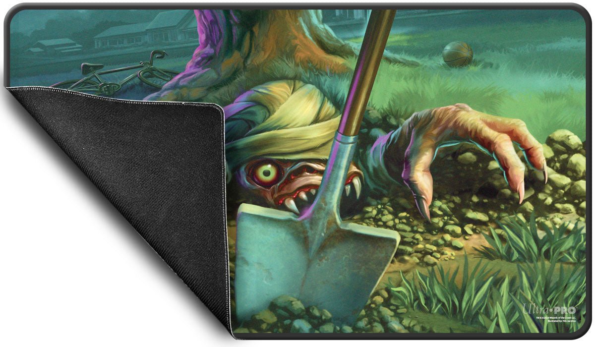 Duskmourn Exhume Black Stitched Standard Gaming Playmat for Magic: The Gathering - E - 38625 - Ultra PRO - Ultra PRO International