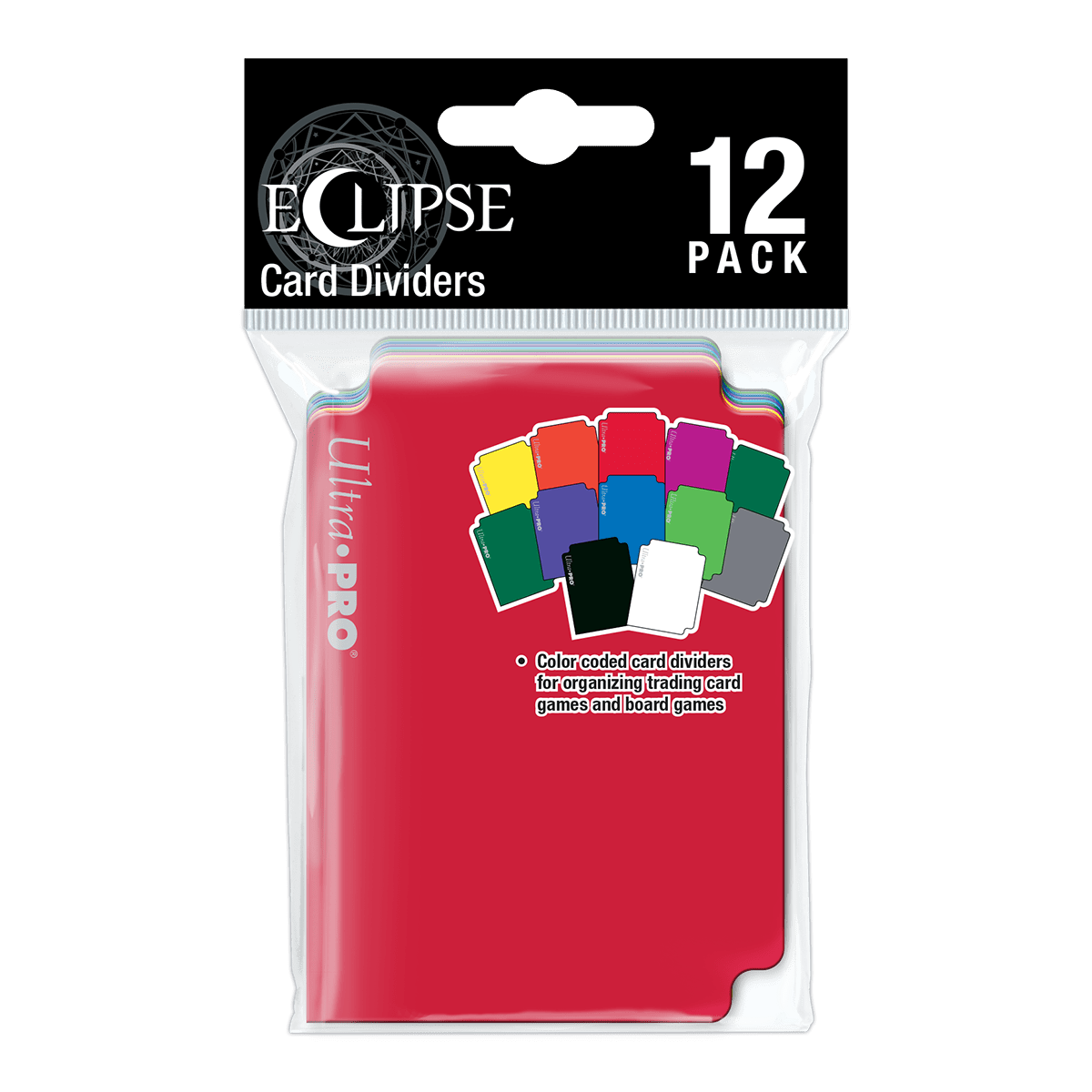 Eclipse Multi - Colored Card Deck Dividers Pack (12ct) - E - 15544 - Ultra PRO - Ultra PRO International