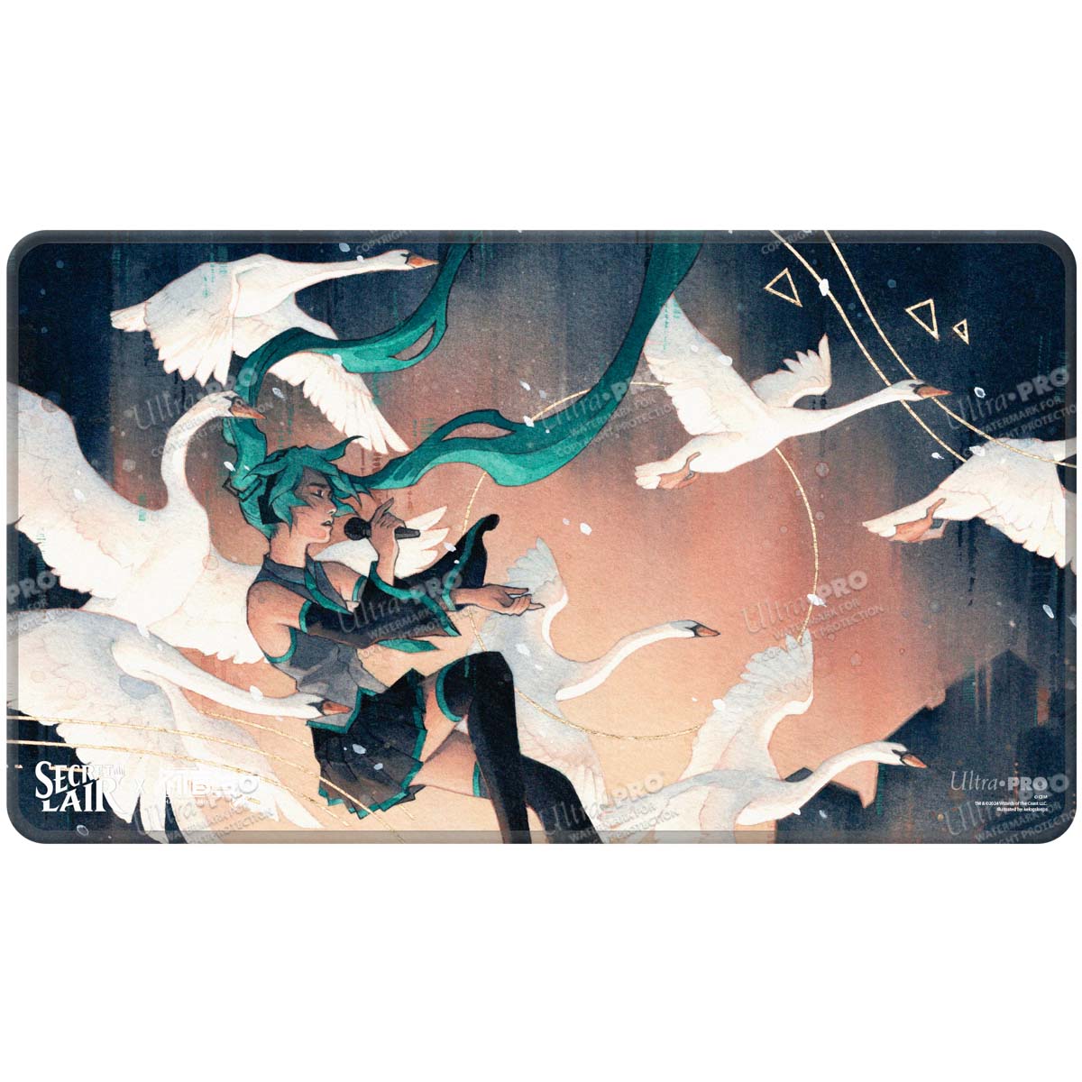 Hatsune Miku - Secret Lair - Stitched Edge Playmat for Magic: The Gathering - (Winter) Swan Song - E - 38660 - Ultra PRO International - Ultra PRO International