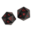 Heavy Metal Black and Red D20 Dice Set (2ct) for Dungeons & Dragons - E - 86855 - Ultra PRO - Ultra PRO International