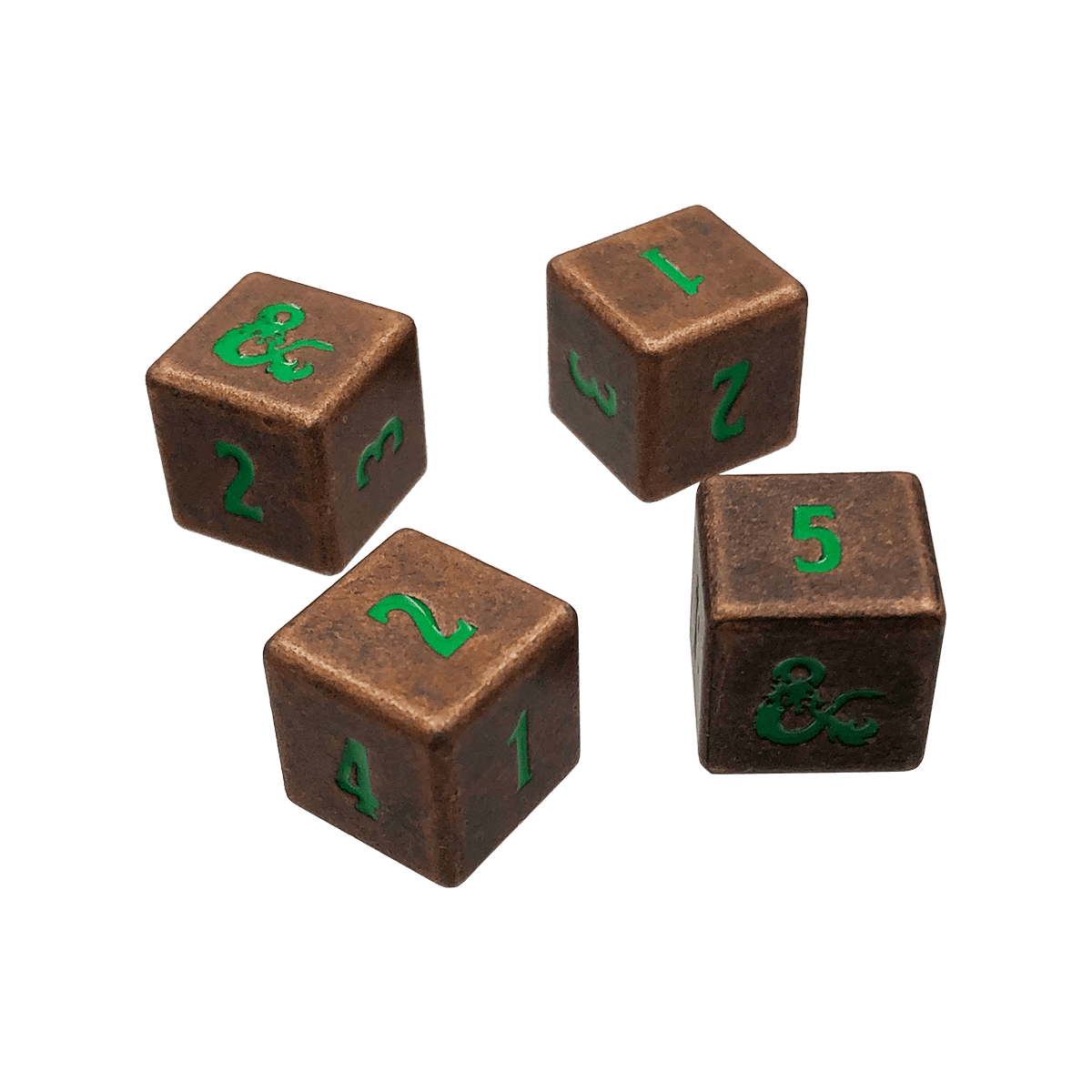 Heavy Metal Feywild Copper and Green D6 Dice Set (4ct) for Dungeons & Dragons - E - 18783 - Ultra PRO - Ultra PRO International