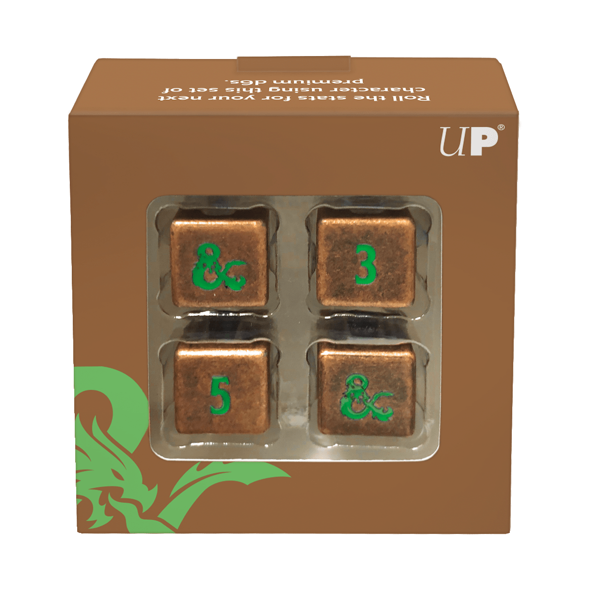 Heavy Metal Feywild Copper and Green D6 Dice Set (4ct) for Dungeons & Dragons - E - 18783 - Ultra PRO - Ultra PRO International