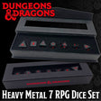 Heavy Metal Premium RPG Dice Set (7ct) for Dungeons & Dragons - E - 86854 - Ultra PRO - Ultra PRO International