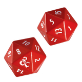 Heavy Metal Red and White D20 Dice Set (2ct) for Dungeons & Dragons - E - 18396 - Ultra PRO - Ultra PRO International