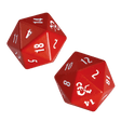 Heavy Metal Red and White D20 Dice Set (2ct) for Dungeons & Dragons - E - 18396 - Ultra PRO - Ultra PRO International