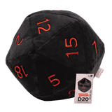 Jumbo Black D20 Novelty Dice Plush for Dungeons & Dragons - E - 18356 - Ultra PRO - Ultra PRO International