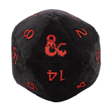 Jumbo Black D20 Novelty Dice Plush for Dungeons & Dragons - E - 18356 - Ultra PRO - Ultra PRO International