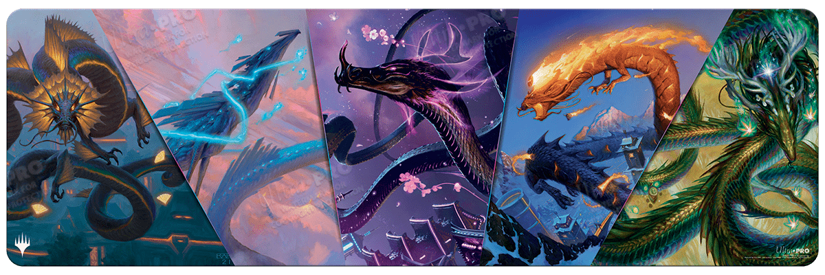 Kamigawa Neon Dynasty Sky Dragon Compilation 8ft Table Playmat for Magic: The Gathering - E - 19268 - Ultra PRO - Ultra PRO International