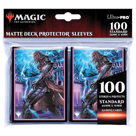 Kamigawa Neon Dynasty Tezzeret, Betrayer of Flesh Standard Deck Protector Sleeves (100ct) for Magic: The Gathering - E - 19289 - Ultra PRO - Ultra PRO International